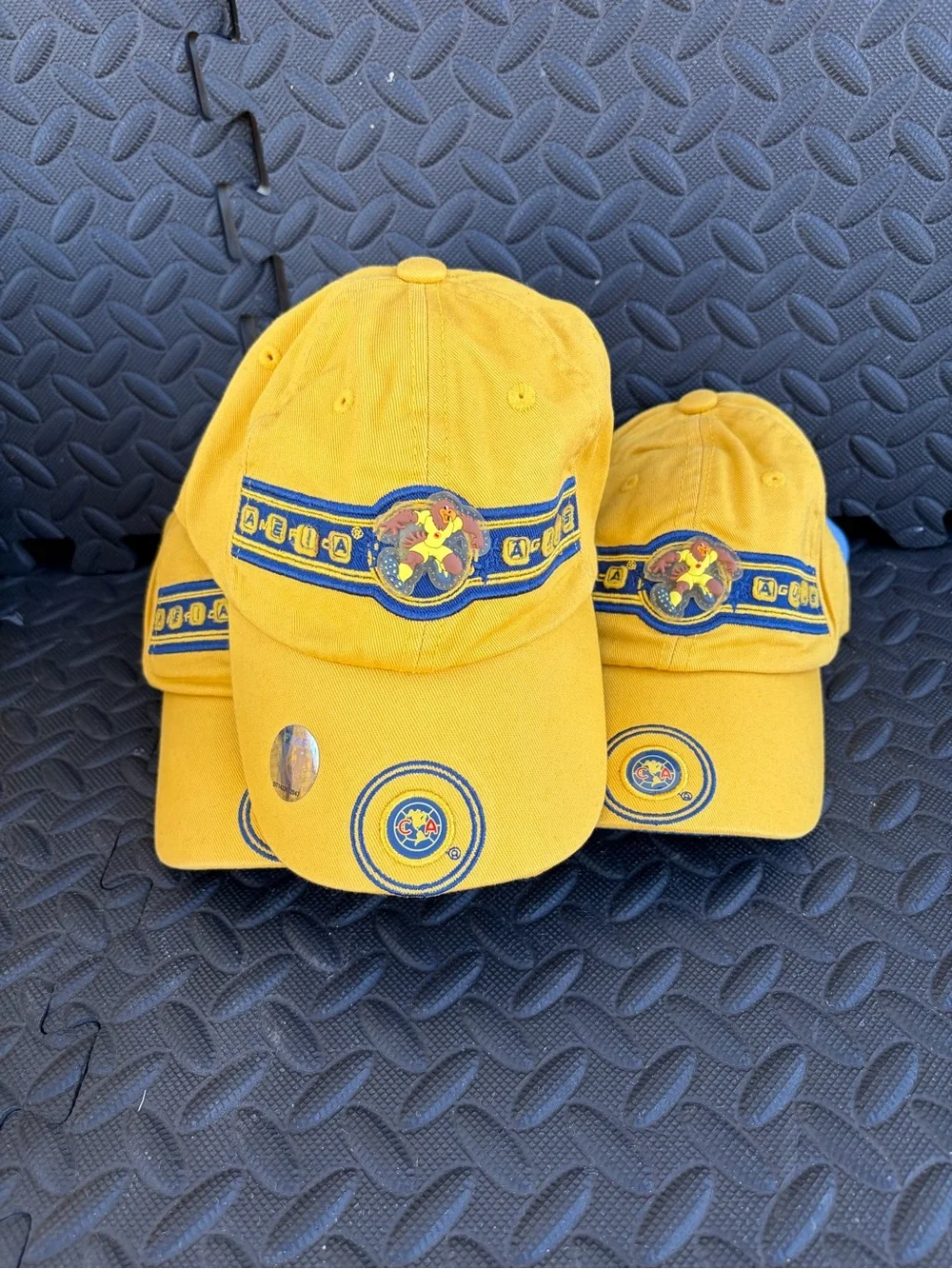 América Aguilas Yellow Cotton Baseball Cap with Team Crest Unixes